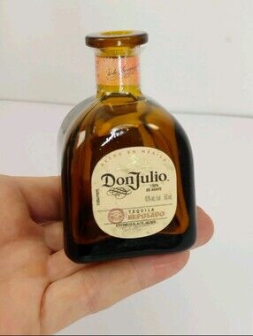 Empty Tequila Don Julio Anejo Mini Bottle 50mL Brown Glass No Lid